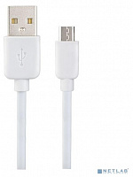 PERFEO (U4007) USB A вилка - Micro USB вилка, 2.4A, белый, длина 1 м., Micro ONE Кабель