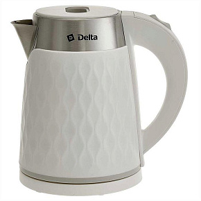 DELTA DL-1111 white (1,7л. металл/пластик) Чайник