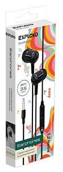 EXPLOYD (EX-HP-1472) 3.5mm/чёрный/1.2М/Easy Наушники