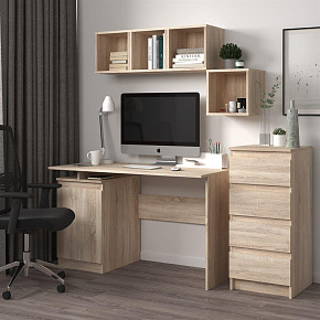 НК-МЕБЕЛЬ STERN стол письменный Т-5 (16 мм) Дуб Сонома 72674922 (1 кор.) Стол