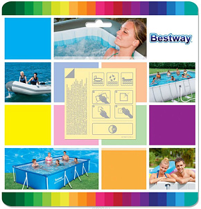 BESTWAY Ремонтный набор, водостойкий, 10 шт., 62091 Ремонтный набор