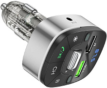 HOCO (6931474789075) E71 Crystal transparent discovery edition QC3.0 car BT FM черный АЗУ