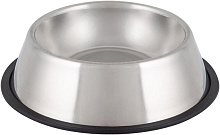 РЫЖИЙ КОТ Миска для животных с антискользящим дном, нержавеющая сталь, резина, 600 мл (106768) РЫЖИЙ КОТ Миска для животных с антискользящим дном, нер