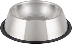 РЫЖИЙ КОТ Миска для животных с антискользящим дном, нержавеющая сталь, резина, 600 мл (106768)