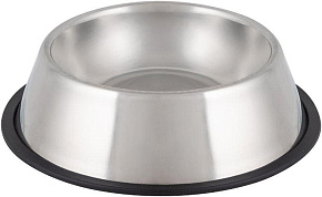 РЫЖИЙ КОТ Миска для животных с антискользящим дном, нержавеющая сталь, резина, 600 мл (106768) РЫЖИЙ КОТ Миска для животных с антискользящим дном, нер