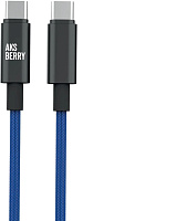 AKSBERRY (6900295620010) X163 Nylon silk Type-C - Type-C, синий Кабель