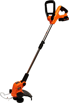 MAXPILER Триммер аккум. MCT20-250 (20В, Ø250 мм, телескопическая, леска 1,2мм, 1 АКБ 2Ач, ЗУ)