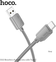 HOCO (6942007646192) X113a USB 3.0A для Type-C - м , Grey Кабель
