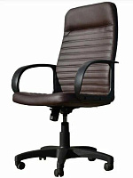 ЯРКРЕСЛА Кр60 ТГ ХРОМ ЭКО3 (экокожа шоколад) Кресло компьютерное