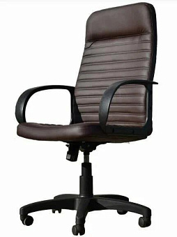 ЯРКРЕСЛА Кр60 ТГ ХРОМ ЭКО3 (экокожа шоколад) Кресло компьютерное