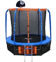 ECOS BT14FT-3 батут 14 с сеткoй, лесенкой и баскетбольным кольцом (010368) Спортивный инвентарь ЭКОС BT14FT-3 батут 14 с сеткoй, лесенкой и баскетболь