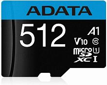A-DATA microSDXC UHS-I Premier Pro 512 ГБ (AUSDX512GUICL10A1-RA1) переходник SD