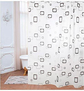 РЫЖИЙ КОТ Занавеска для ванной, 180*180 см. материал - PEVA (009390)