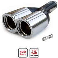 AVS CS203 прикуривателя 12/24 (на 2 выхода)