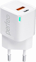 PERFEO (I4652) USB-A+TYPE-C, GaN, 20W, белый СЗУ