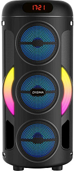 DIGMA Минисистема D-MC1721 черный 10Вт FM USB BT micro SD Мидисистема