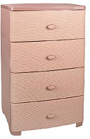 АЛЬТЕРНАТИВА М4061 Плетенка 4-х секцион. широкий (какао) Комод