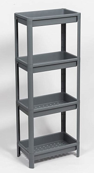 VIOLET VIKEA 4-х ярусная широкая (серый) 781418 Этажерка