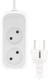 CADENA 2 гн MID 1,5м бз ПВС 2*1 10А белый
