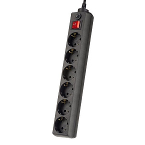 PERFEO (PF_A4672) "POWER+" - 6 роз - 3м - черный Сетевой фильтр