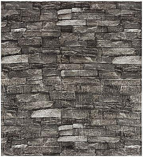 РЫЖИЙ КОТ Панель самоклеящаяся Кирпич 70х77см, серый (105726) Панель самоклеящаяся