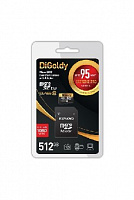 DIGOLDY MicroSDXC 512GB Class10 + адаптер SD (95MB/s) Карта памяти