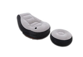 INTEX Кресло надувное 102х137х79см "Ultra Lounge" с пуфиком 64х28см, макс.вес 100кг, 68564 359-404 Надувные кресла, подушки