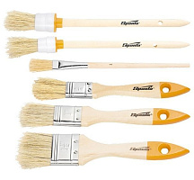 SPARTA Набор кистей, 6 шт, плоские 3/4, 1, 1/5"; круглые №1, №2, №4 841145 Кисть
