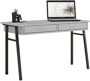 POLINI Стол письменный kids Aviv 1450 с 2 ящиками и металлическими опорами серый (3 кор.) Детская мебель