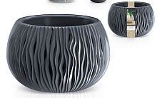 PROSPERPLAST Кашпо SANDY BOWL DSK370-405U серый 2пр 9л Кашпо