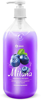 GRASS 126301 Milana черника в йогурте с дозатором (флакон 1000мл) Жидкое мыло GRASS 126301 Milana черника в йогурте с дозатором (флакон 1000мл)