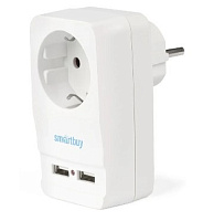 SMARTBUY (SBE-16-A05-USB) адаптер - розетка, 2 USB фильтр-розетка SMARTBUY (SBE-16-A05-USB) адаптер - розетка, 2 USB