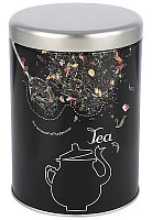 MALLONY Банка с крышкой металлическая, круглая, объем 900 мл, дизайн Чай (008512) Банка с крышкой металлическая