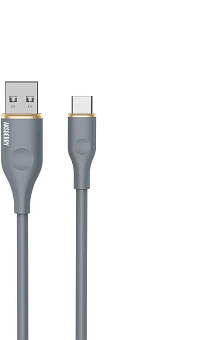 AKSBERRY (6900307820018) X162 Liquid silicone USB-A -Type-C, серый Кабель