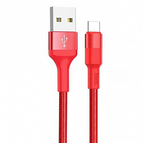 HOCO (6957531080268) X26 USB (m) - Type-C (m) 1.0m - красный Дата-кабель