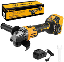 DEKO DKAG-125, 20В, 1*4.0Ач 083-1063 Углошлифовальная машина
