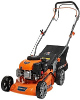 MAXPILER Газонокосилка бензиновая MLM-41S (4 л.с, самоходная, Ø410мм, высота кошения 25-75мм, 45л)
