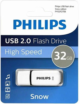 PHILIPS 32Gb SNOW2.0 Белый/Серый (FM32FD70B/97) Флешка