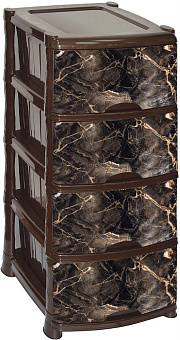 VIOLET Комод 4-х секц. с декором "Мрамор" (венге) 352455 Комод