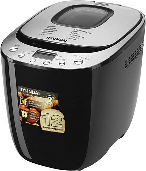 HYUNDAI HYBM-P0212 600Вт черный/серебристый Хлебопечь