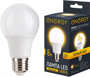 ENERGY LED А60-8-E27-3000 (109304) Лампа светодиодная