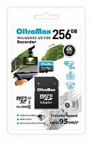 OLTRAMAX MicroSDXC 256GB Class 10 (U3) V30 Recorder + адаптер (SD 95 MB/s) Карта памяти