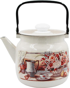 ЛЫСЬВА 2713П2/4Жм Летний этюд эмал 3,5л Чайник ЛЫСЬВА 2713П2/4Жм Летний этюд эмал 3,5л