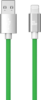 AKSBERRY (6900327640016) X165 Liquid silicone USB A -Lightning, зеленый