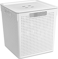 VIOLET Лофт 23л с крышкой белая 6923106 Корзина для хранения