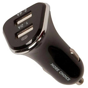 MORE CHOICE (4627151191393) AC22i 2USB 2.4A для 8-pin Black АЗУ