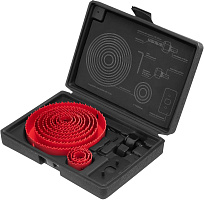 MATRIX Набор кольцевых пил по дереву, 19-127 мм, 12 предм.// Набор коронок MATRIX Набор кольцевых пил по дереву, 19-127 мм, 12 предм.//