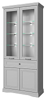 АНРЭКС VALENCIA Шкаф с витриной 2V2D1S Н. Цвет СЕРЫЙ (3 уп.) Модульная мебель