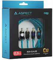 ASPECT RCA-CL4.25, Cyan Line, витая пара, OFC, 1 экран, 4RCA-4RCA, 2.5м