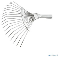 СИБРТЕХ Грабли веерные стальные, 360 мм, 18 круглых зубьев, оцинкованные, без черенка, Россия [61780] Грабли СИБРТЕХ Грабли веерные стальные, 360 мм, 